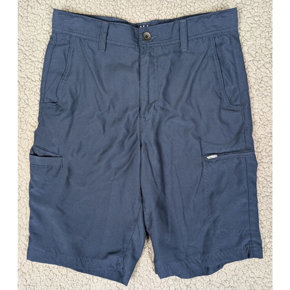 Urban Pipeline Shorts Boys 18 Blue Cargo Hits at Knee Utility Long Bermuda